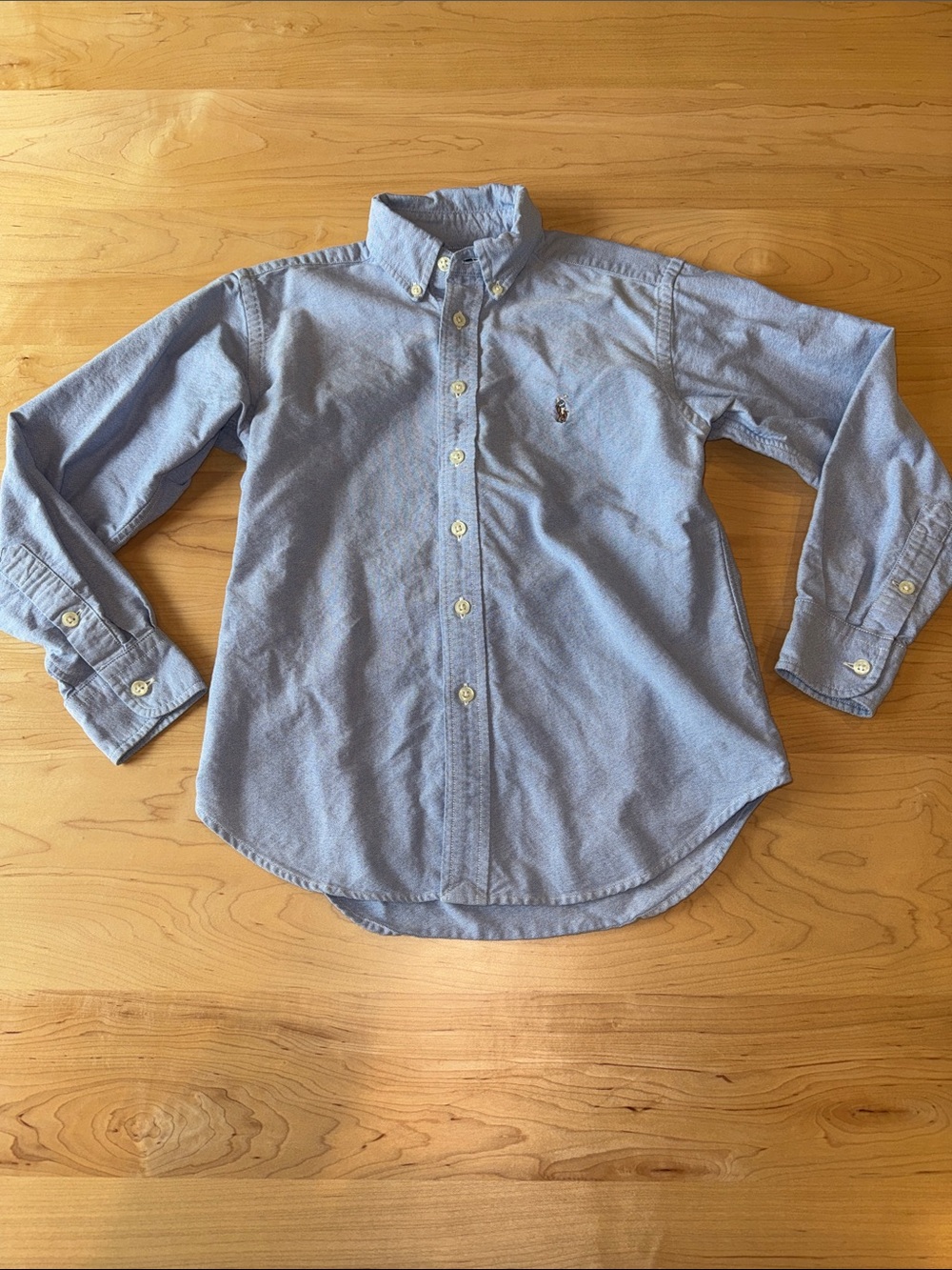Boys Polo Ralph Lauren Oxford Chambray Button Down Shirt 8 EUC